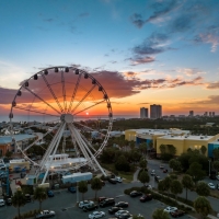 PCB Wheel in Panama City Beach PCB Wheel at sunset in panama city beach
